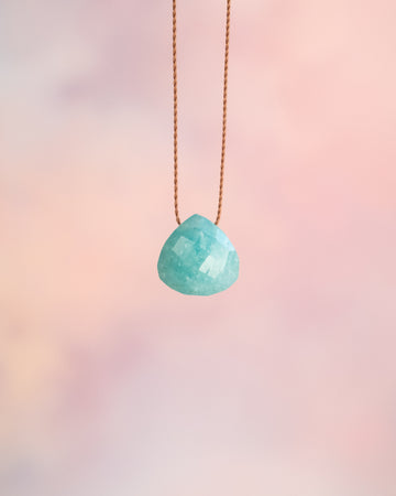Amazonite Vegan Silk Necklace