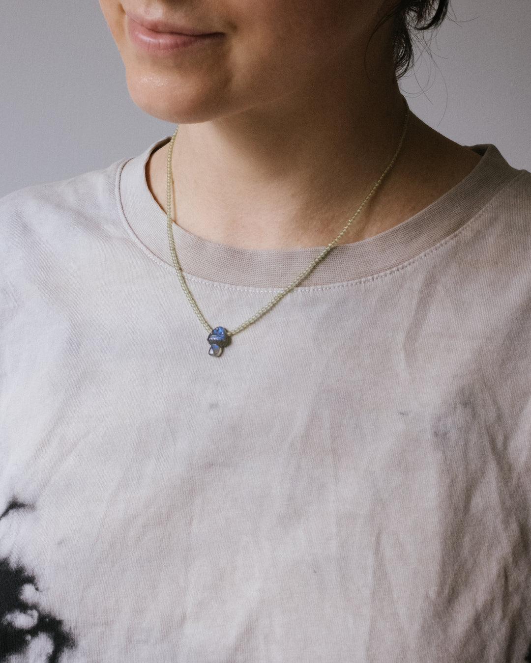Arizona Turquoise Hand Carved Toadstool Beaded Necklace - The Healing Pear