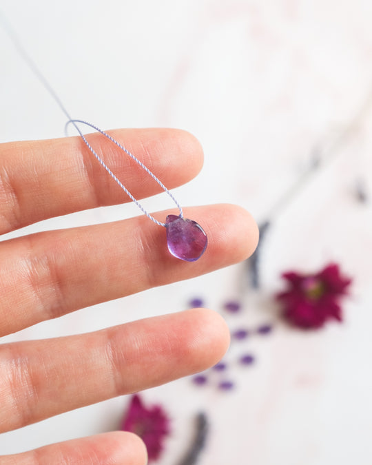 Amethyst Vegan Silk Necklace - The Healing Pear