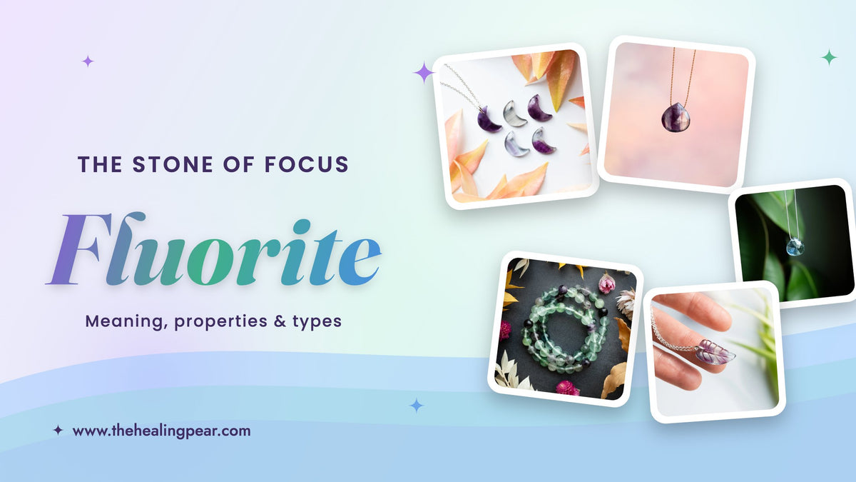 Fluorite meaning: rainbow fluorite and blue-green fluorite crystal necklaces and bracelet