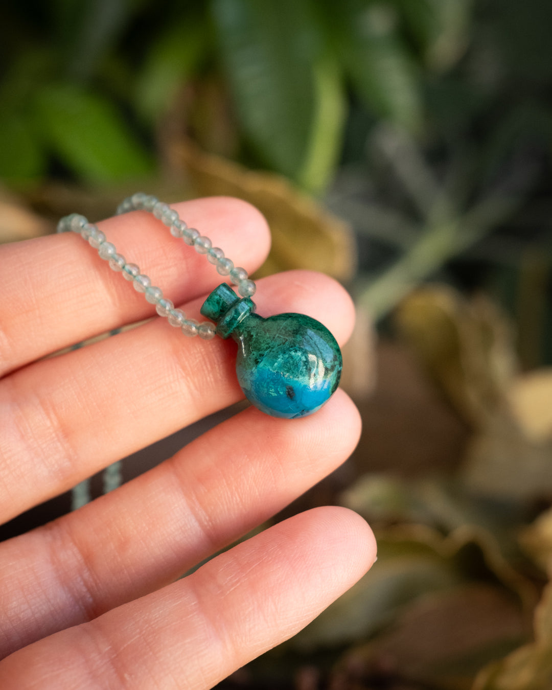 Potion for Tender Connection: Azurite & Aventurine Beaded Necklace - The Healing Pear