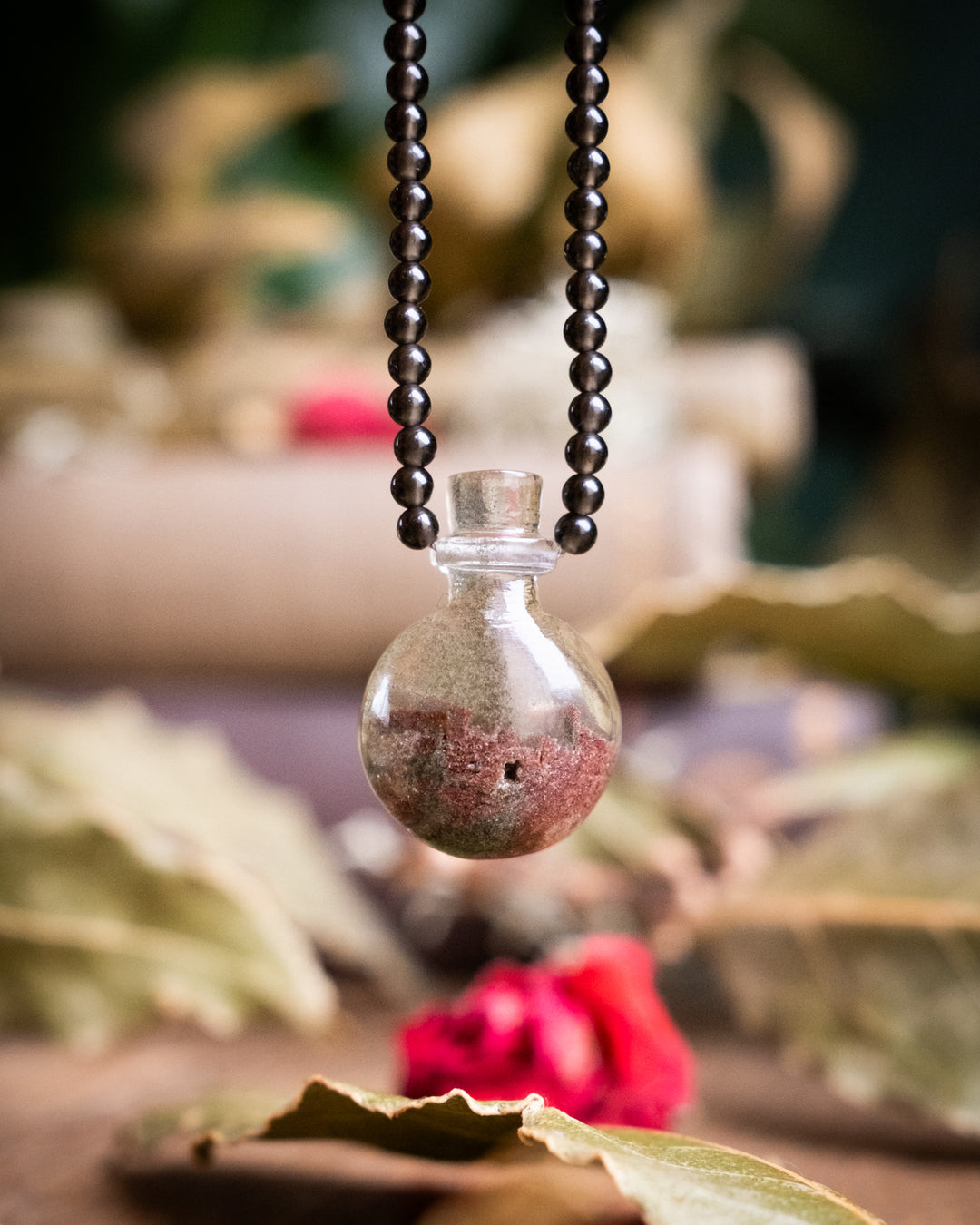 Potion for Protected Growth: Garden Quartz & Obsidian Beaded Necklace - The Healing Pear