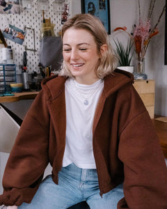 Trish Odorico, founder of The Healing Pear, in her jewellery studio