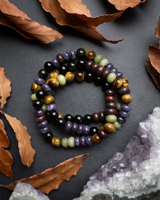 Mixed Gemstone Beaded Bracelet 8mm