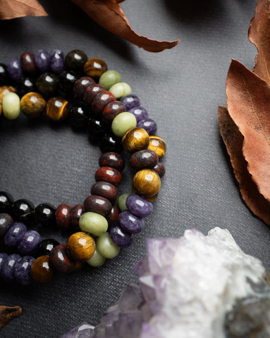Mixed Gemstone Beaded Bracelet 8mm