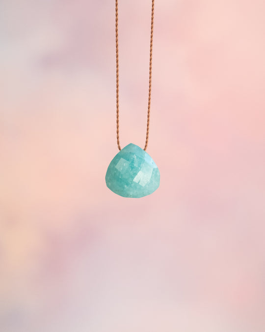 Amazonite Vegan Silk Necklace