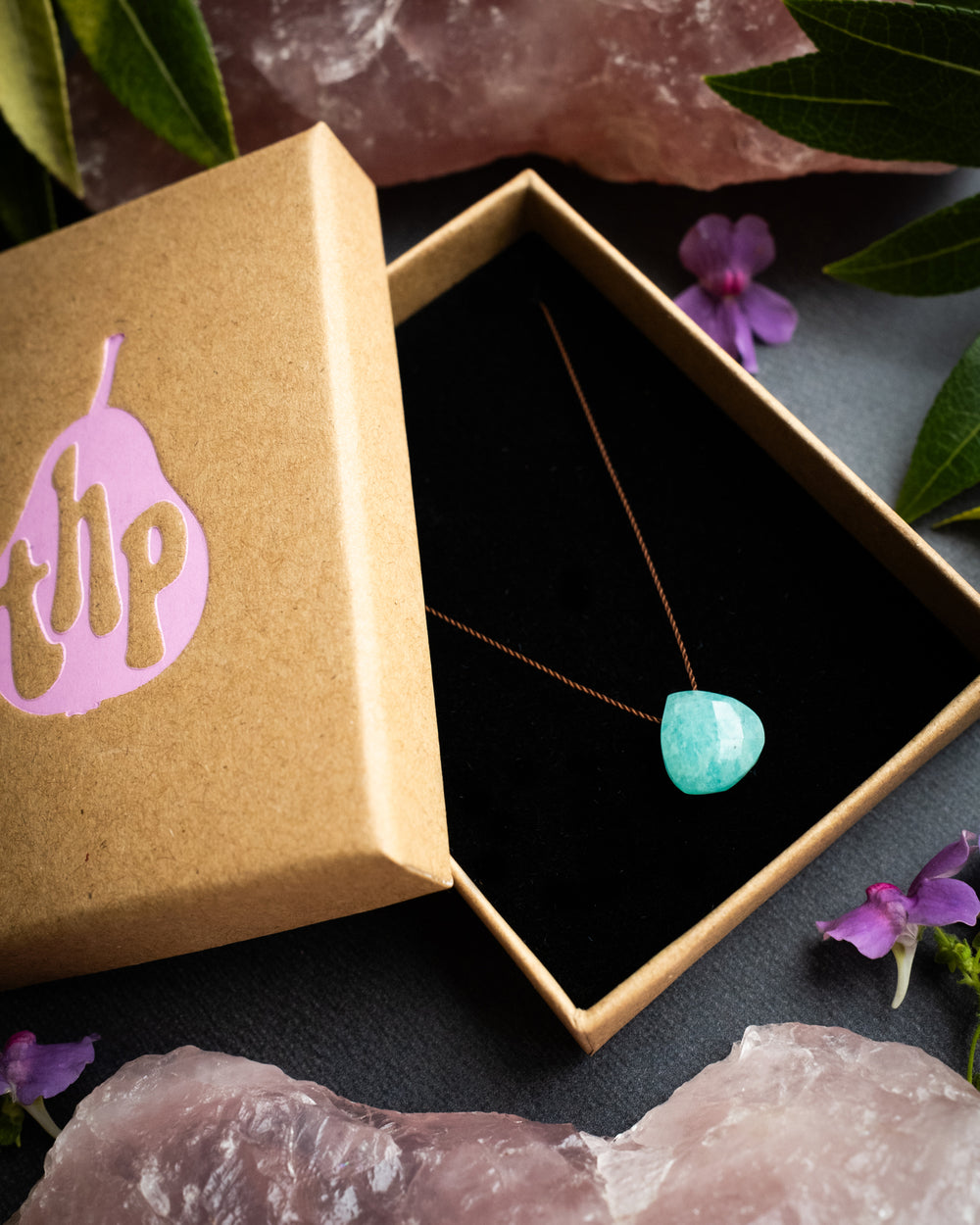Amazonite Vegan Silk Necklace