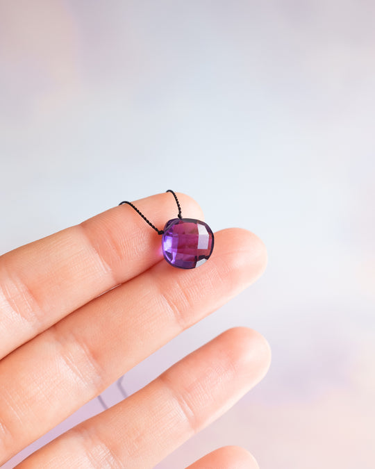 Amethyst Vegan Silk Necklace - The Healing Pear