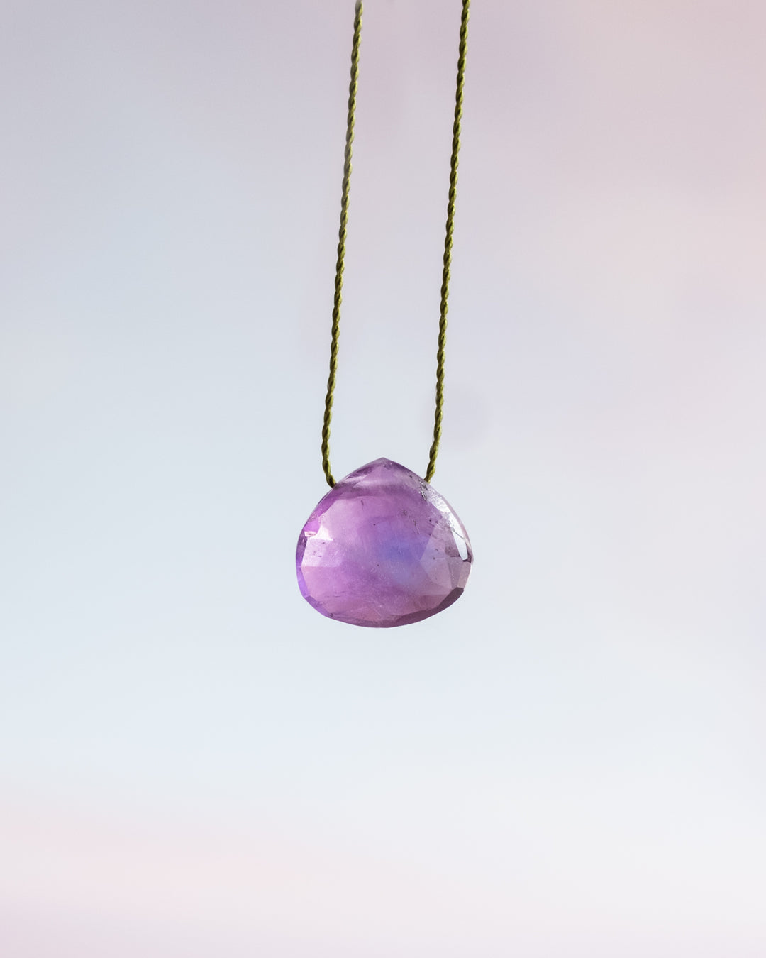 Amethyst Vegan Silk Necklace - The Healing Pear