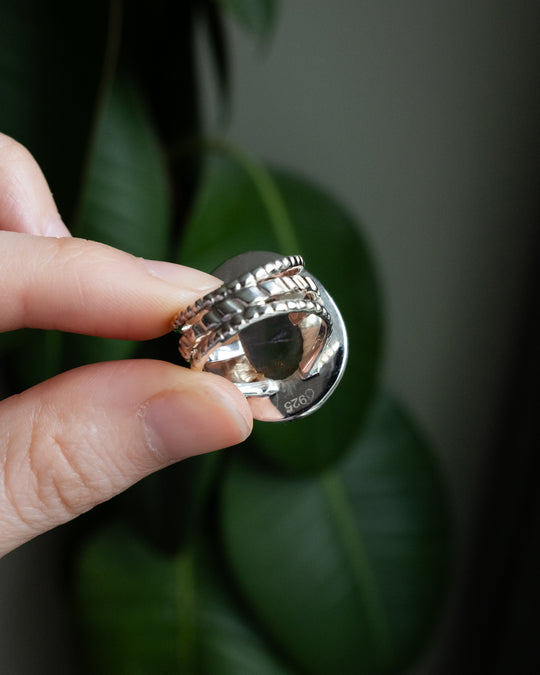 Ametrine Twisted Ring in Sterling Silver - Size 7 US / O UK