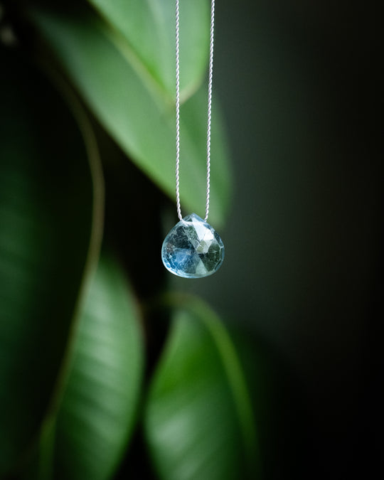 Blue/Green Fluorite Vegan Silk Necklace