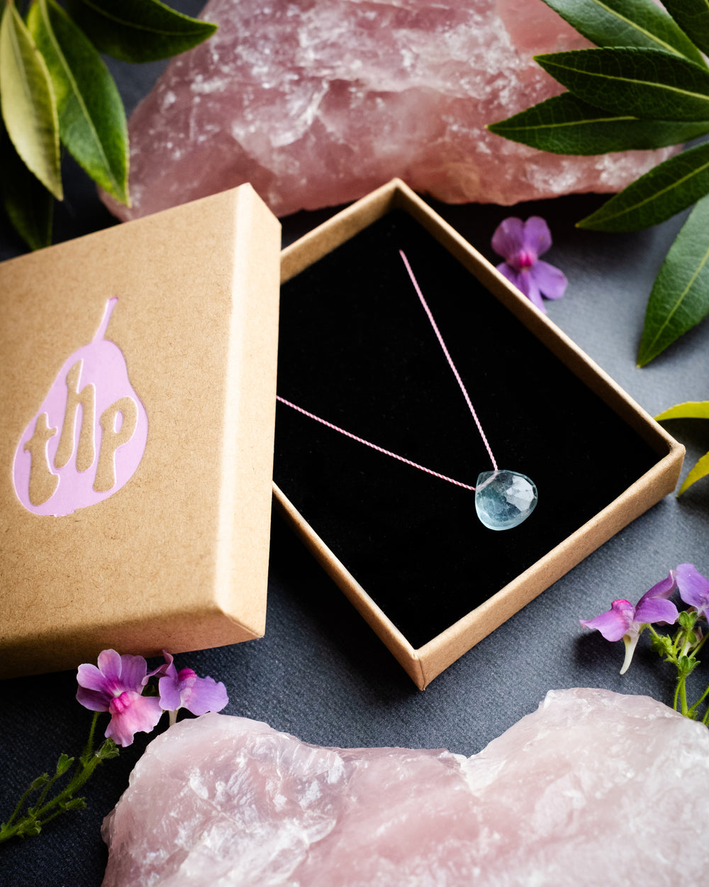 Blue/Green Fluorite Vegan Silk Necklace