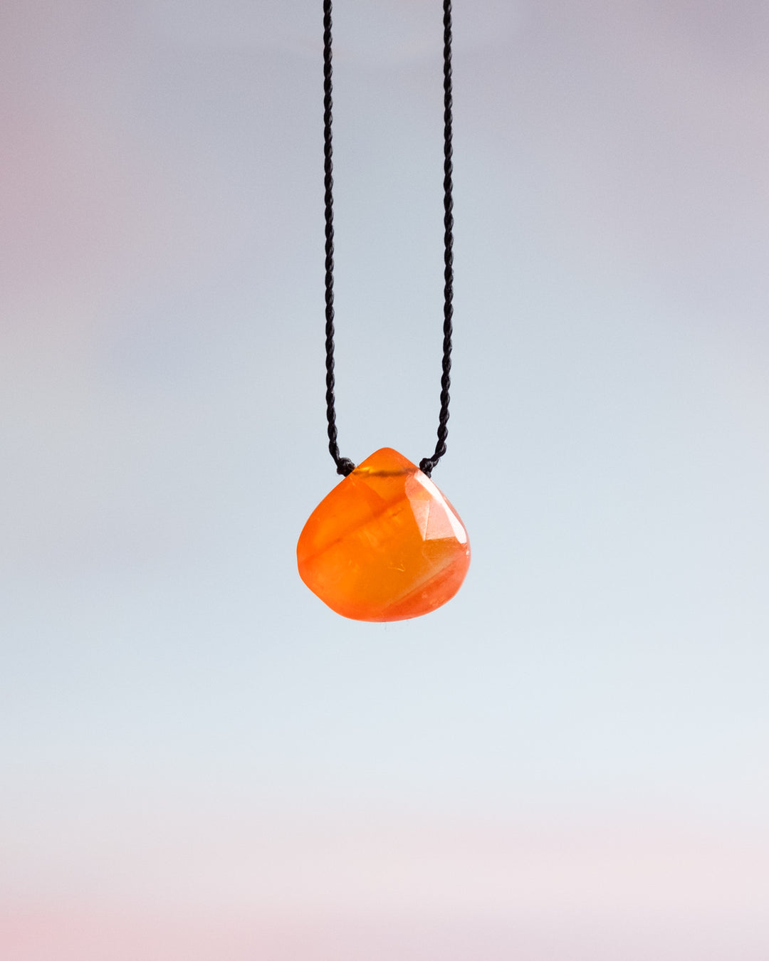 Carnelian Vegan Silk Necklace - The Healing Pear