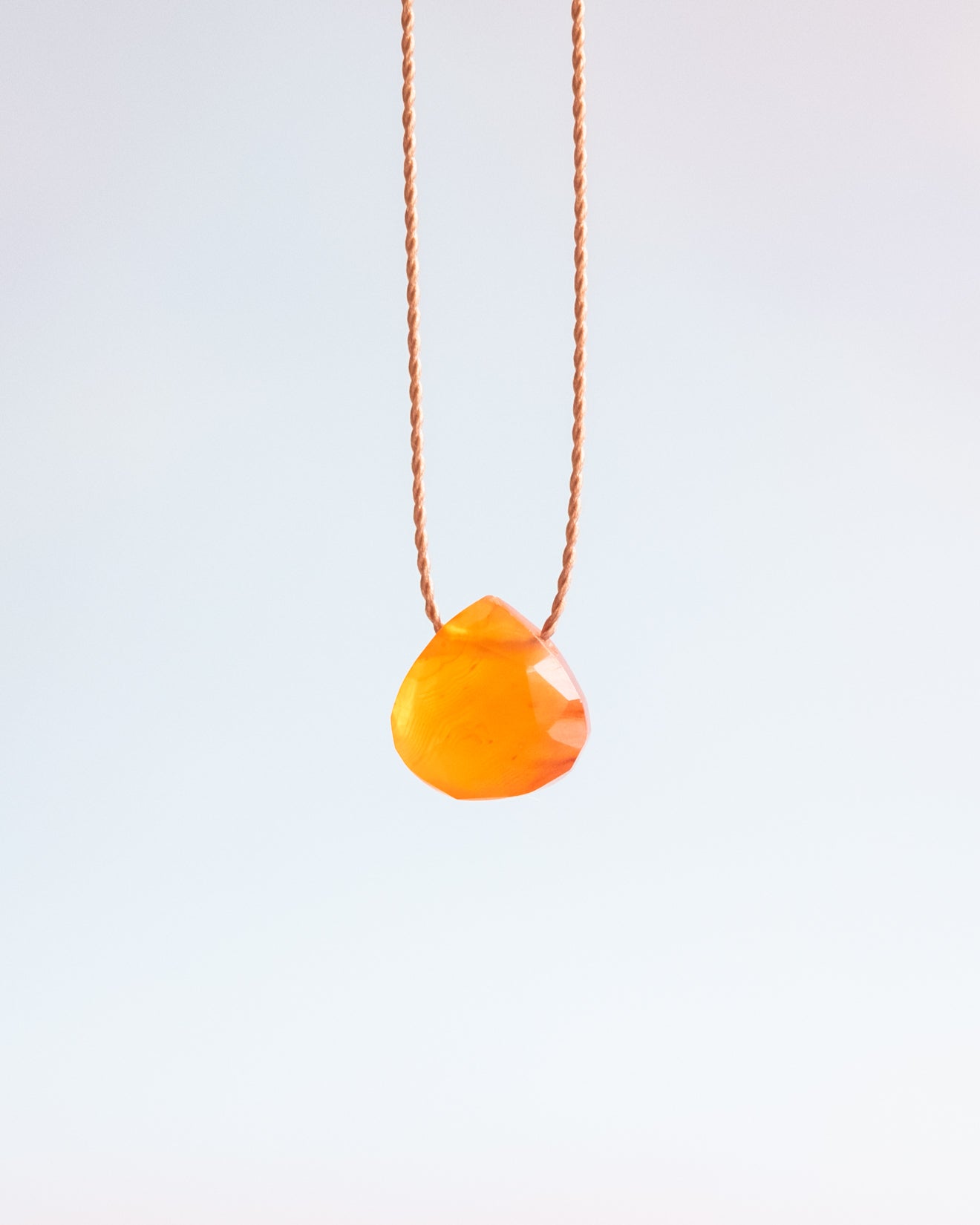 Carnelian Vegan Silk Necklace - The Healing Pear