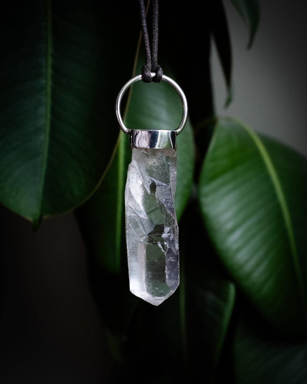 Lemurian Quartz Point Sterling Silver Necklace