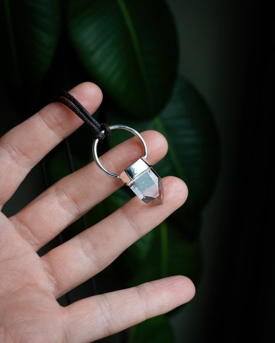 Lemurian Quartz Point Sterling Silver Necklace