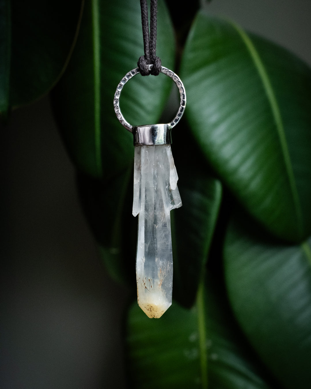 Mango Quartz Point Sterling Silver Necklace
