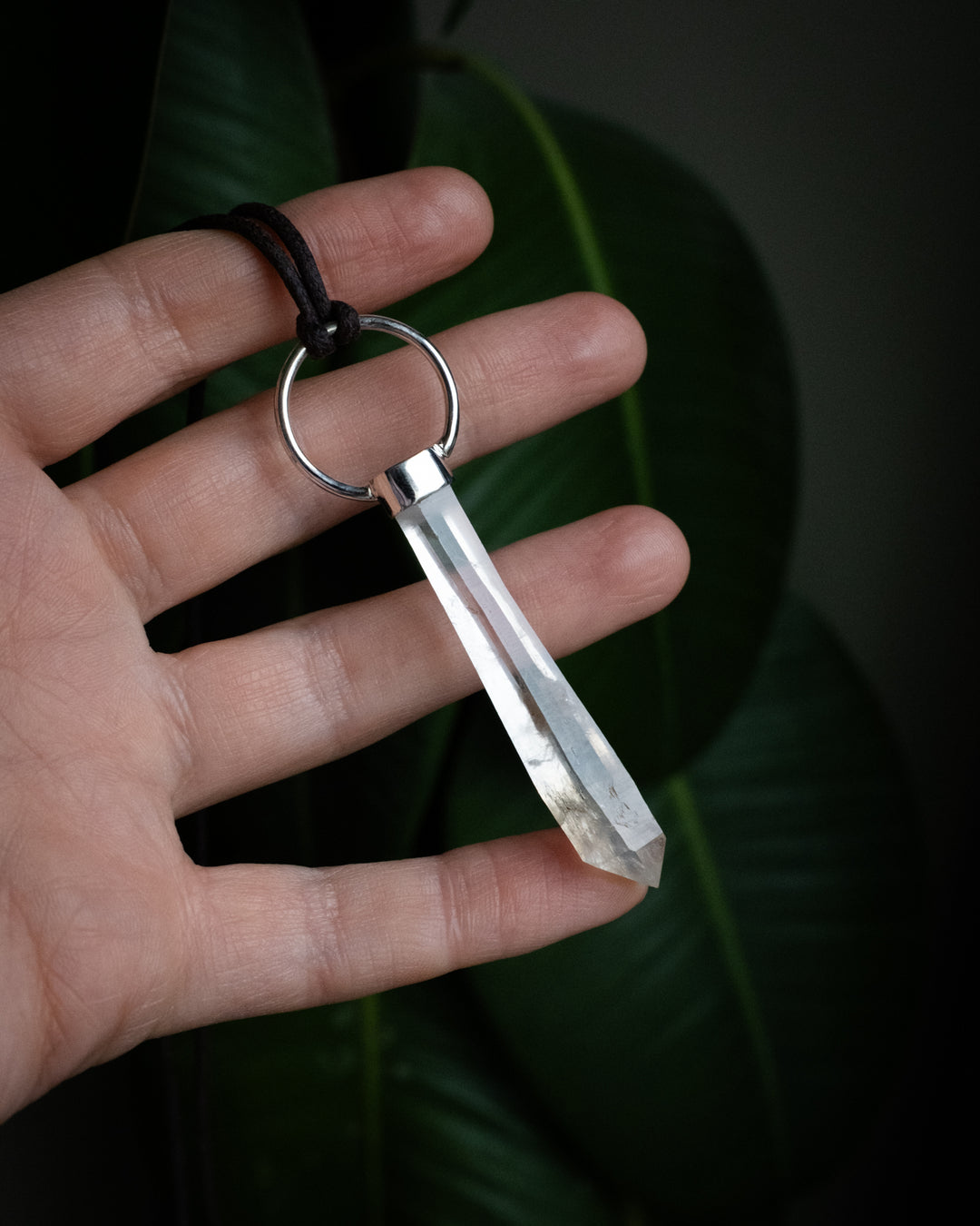 Mango Quartz Point Sterling Silver Necklace