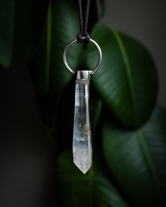 Mango Quartz Point Sterling Silver Necklace