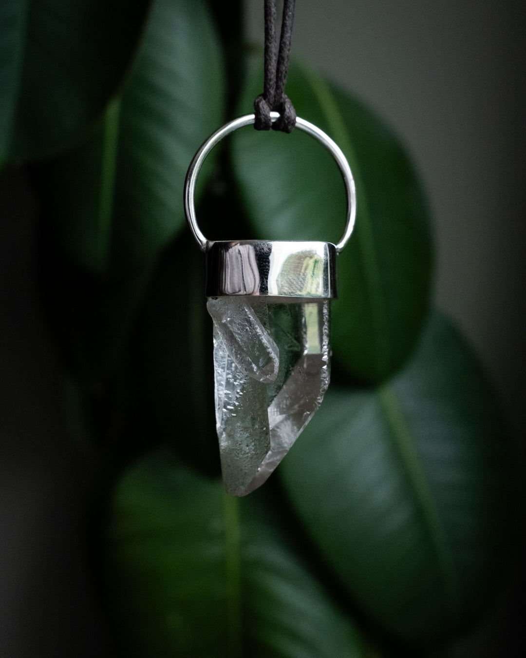 Lemurian Quartz Point Sterling Silver Necklace