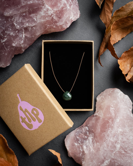 Emerald Vegan Silk Necklace