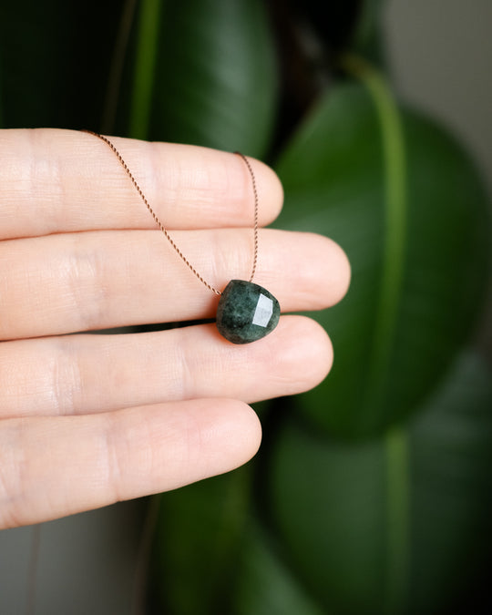 Emerald Vegan Silk Necklace