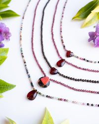 Mozambique Garnet Beaded Necklace