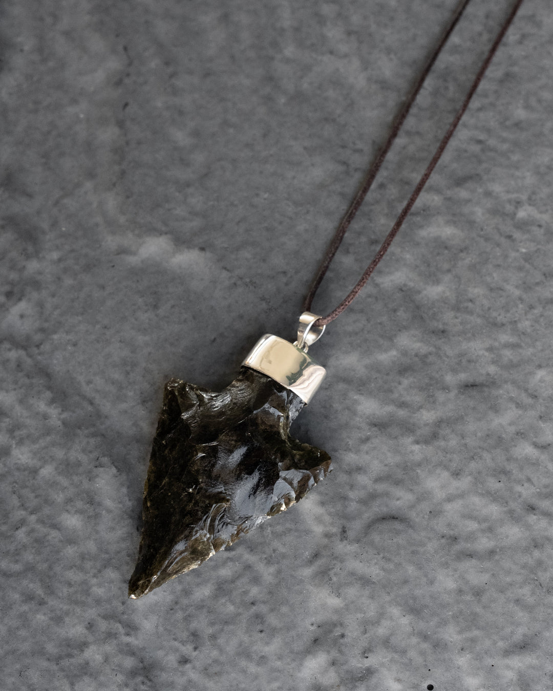Gold Sheen Obsidian Arrowhead Sterling Silver Necklace - The Healing Pear