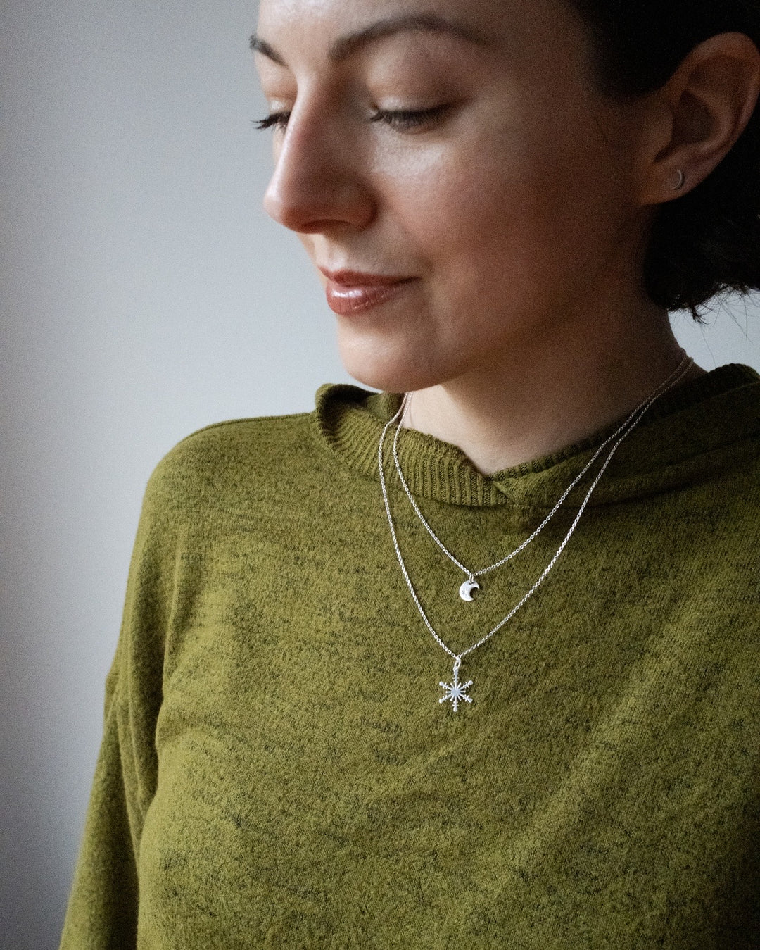 Sterling Silver Snowflake Necklace - The Healing Pear