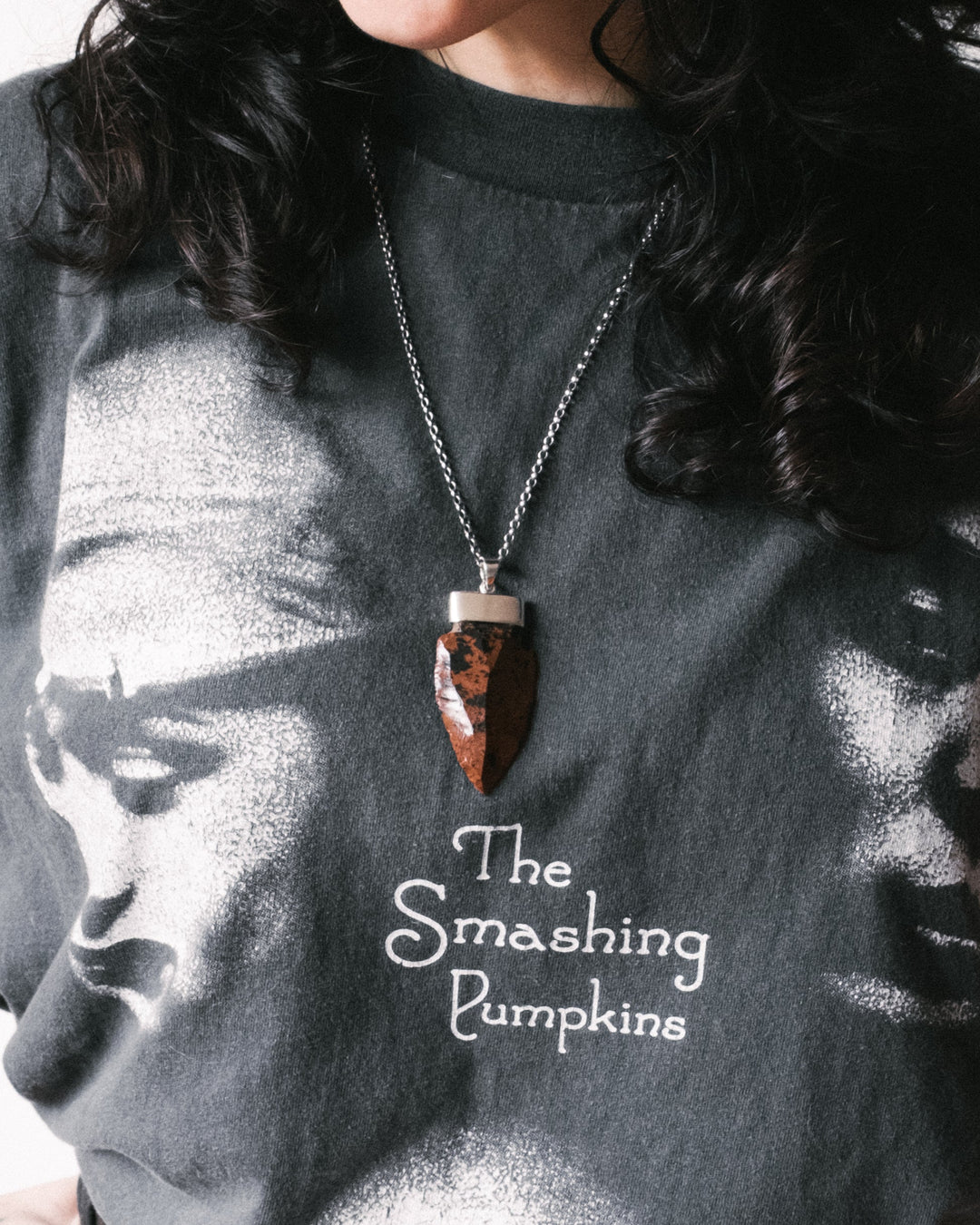 Mahogany Obsidian Arrowhead Sterling Silver Necklace - The Healing Pear