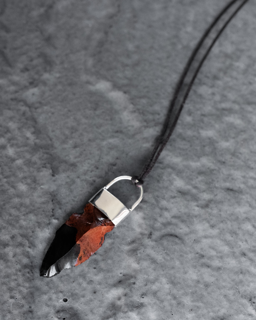 Mahogany Obsidian Arrowhead Sterling Silver Necklace - The Healing Pear