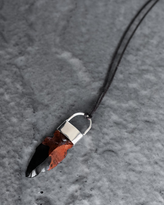 Mahogany Obsidian Arrowhead Sterling Silver Necklace - The Healing Pear