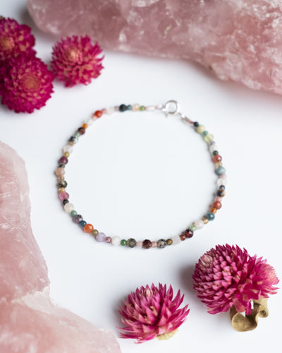 Multi-Stone Gemstone Beaded Bracelet