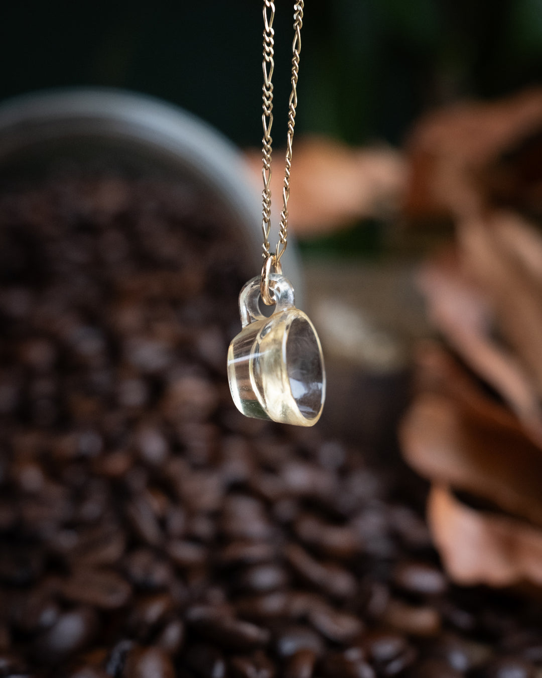 Natural Citrine Hand Carved Mug Necklace - The Healing Pear