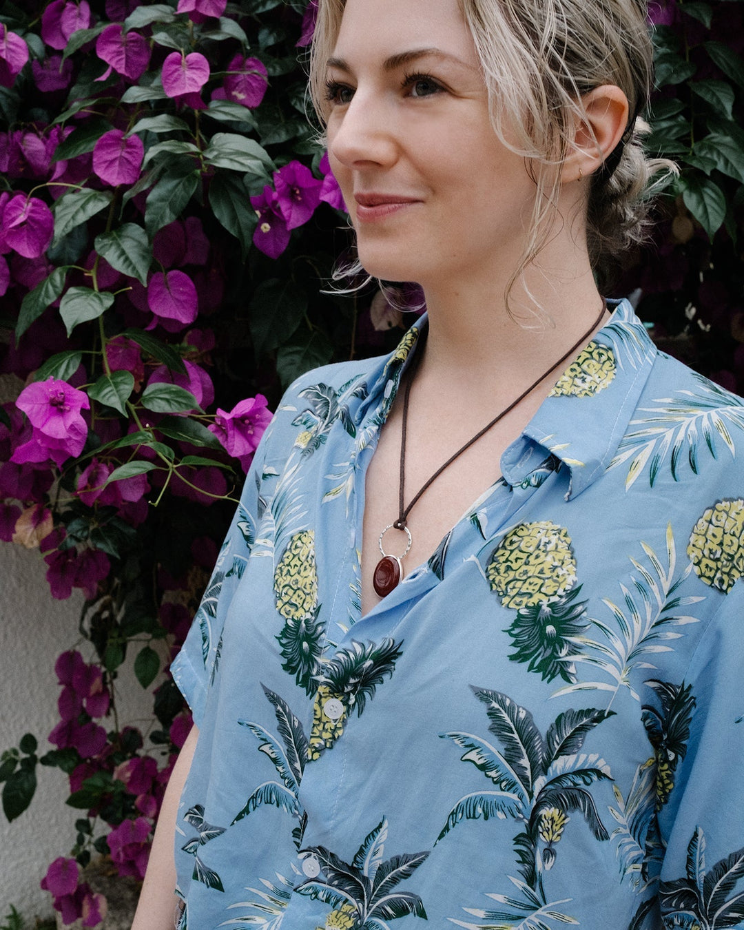 Black Tourmaline Pebble Sterling Silver Necklace - The Healing Pear