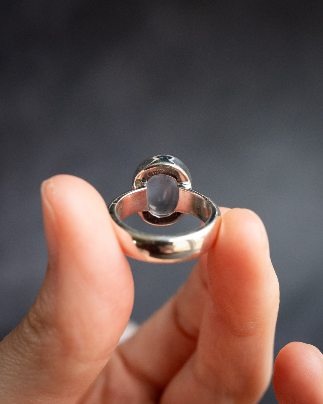 Lavender Aura Quartz Ring in Sterling Silver - Size 6 US / M UK - The Healing Pear
