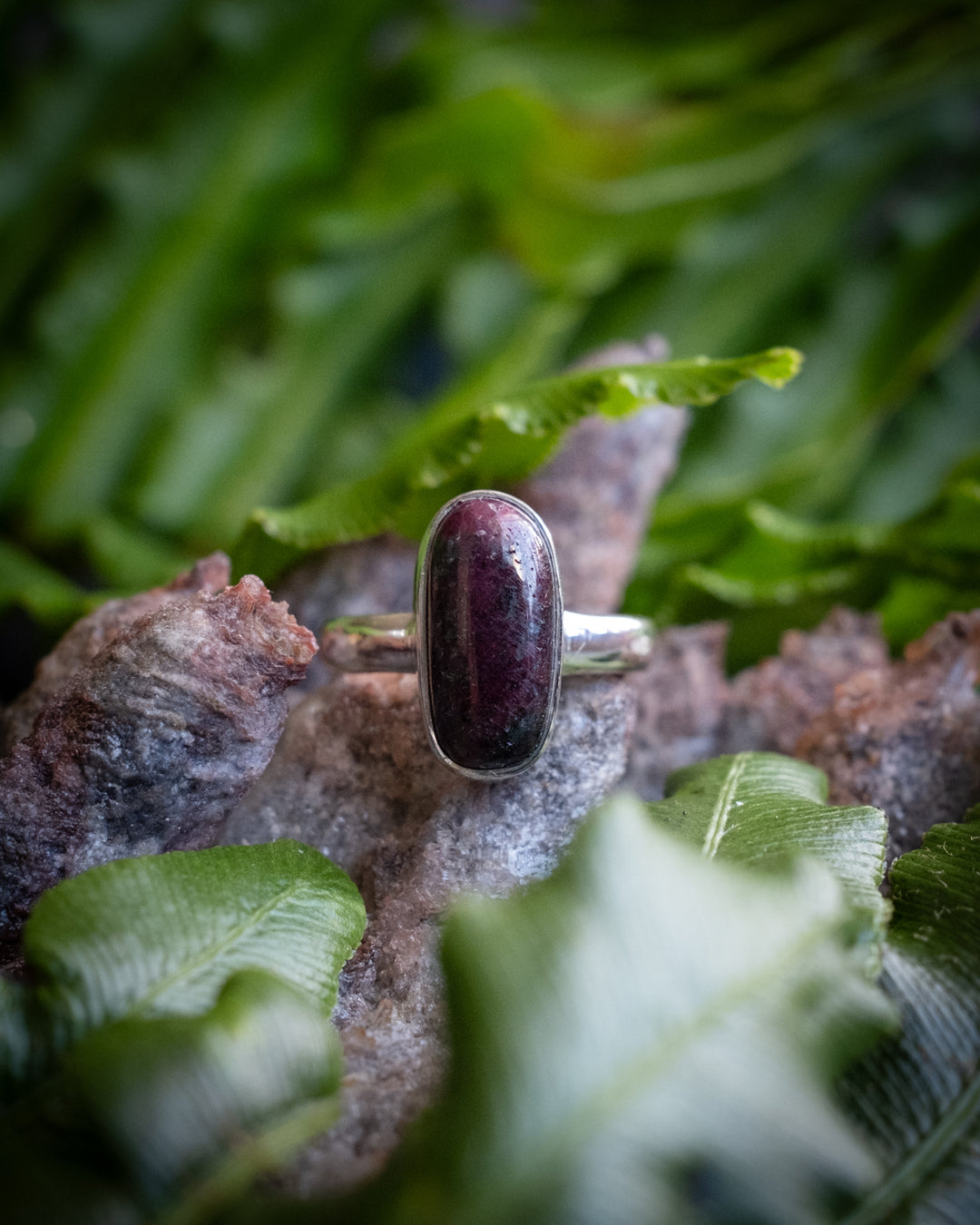 Ruby Ring in Sterling Silver - Size 6 3/4 US / N 1/2 UK - The Healing Pear