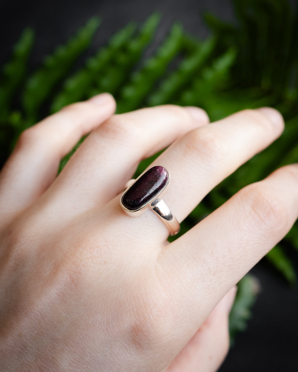 Ruby Ring in Sterling Silver - Size 6 3/4 US / N 1/2 UK - The Healing Pear