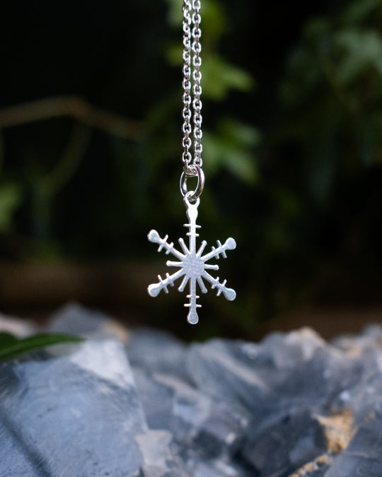 Sterling Silver Snowflake Necklace - The Healing Pear