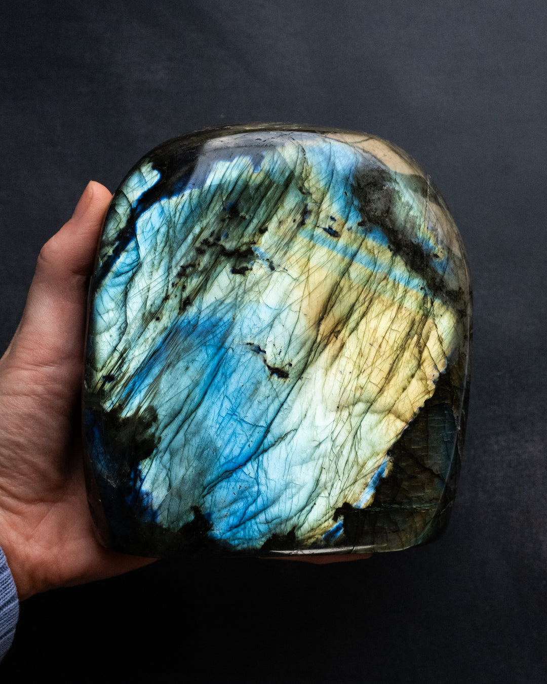 Labradorite Polished Freeform High Flash Specimen 1776g - The Healing Pear