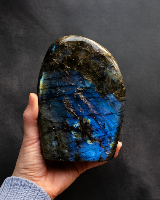 Labradorite Polished Freeform High Flash Specimen 1426g - The Healing Pear