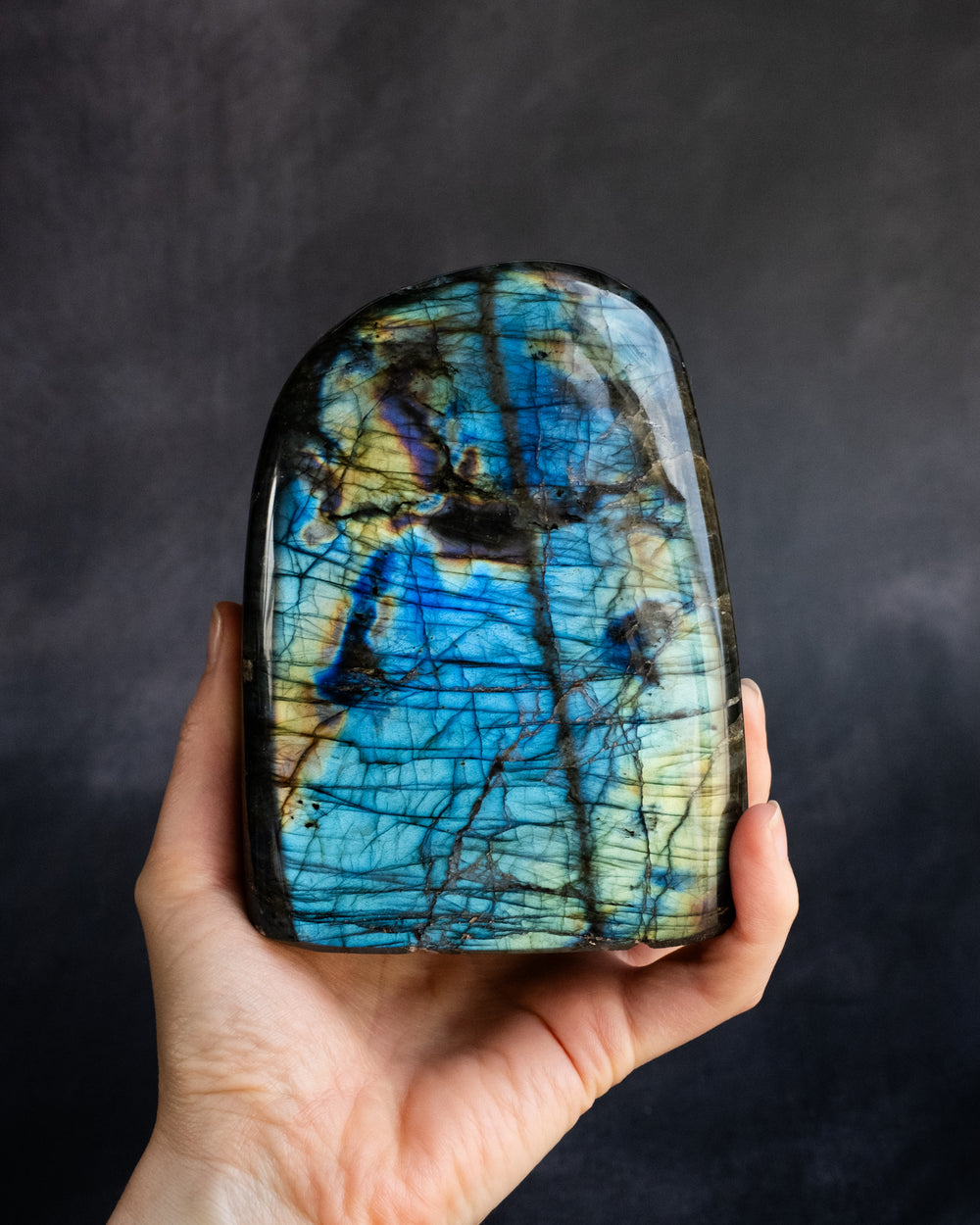 Labradorite Polished Freeform High Flash Specimen 1220g - The Healing Pear