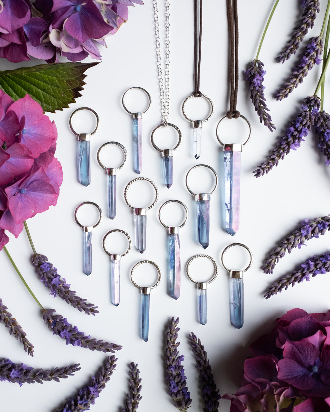 Tanzine Aura Quartz Point Sterling Silver Necklace - The Healing Pear