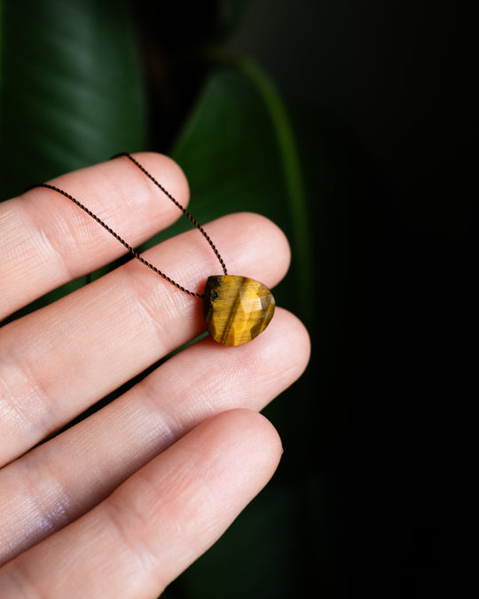 Tiger’s Eye Vegan Silk Necklace