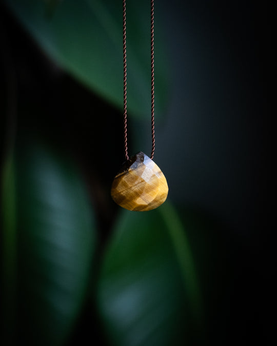 Tiger’s Eye Vegan Silk Necklace
