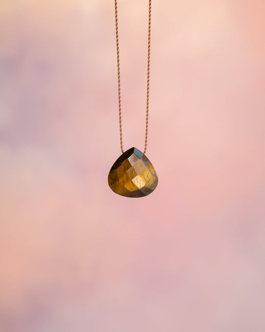 Tiger’s Eye Vegan Silk Necklace