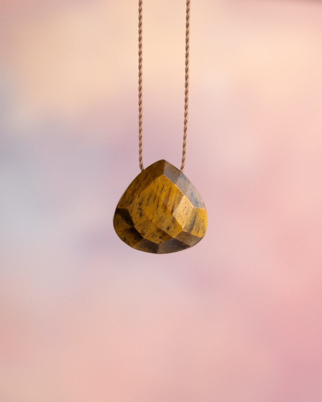 Tiger’s Eye Vegan Silk Necklace