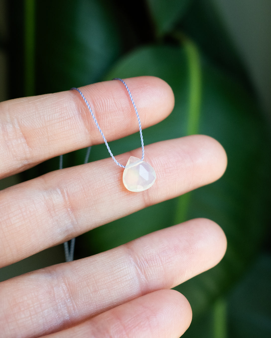 Ethiopian Opal Vegan Silk Necklace