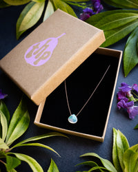 Ethiopian Opal Vegan Silk Necklace