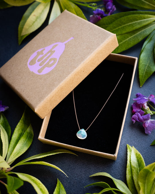 Ethiopian Opal Vegan Silk Necklace